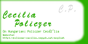 cecilia policzer business card